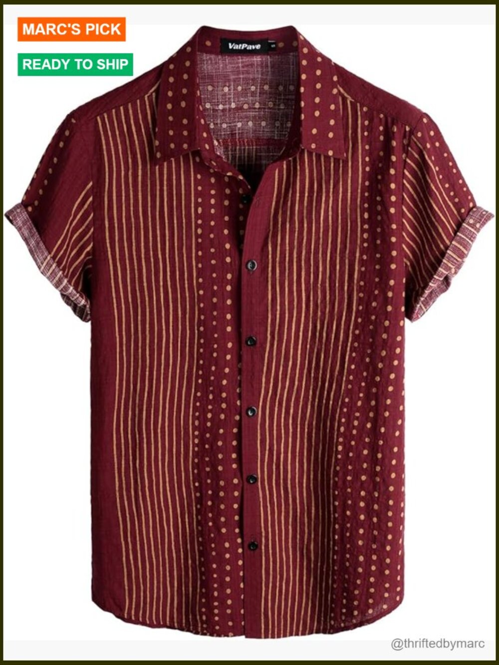 Men's Regular Fit Cotton Hawaiian Shirt Short Sleeve Casual Button Down